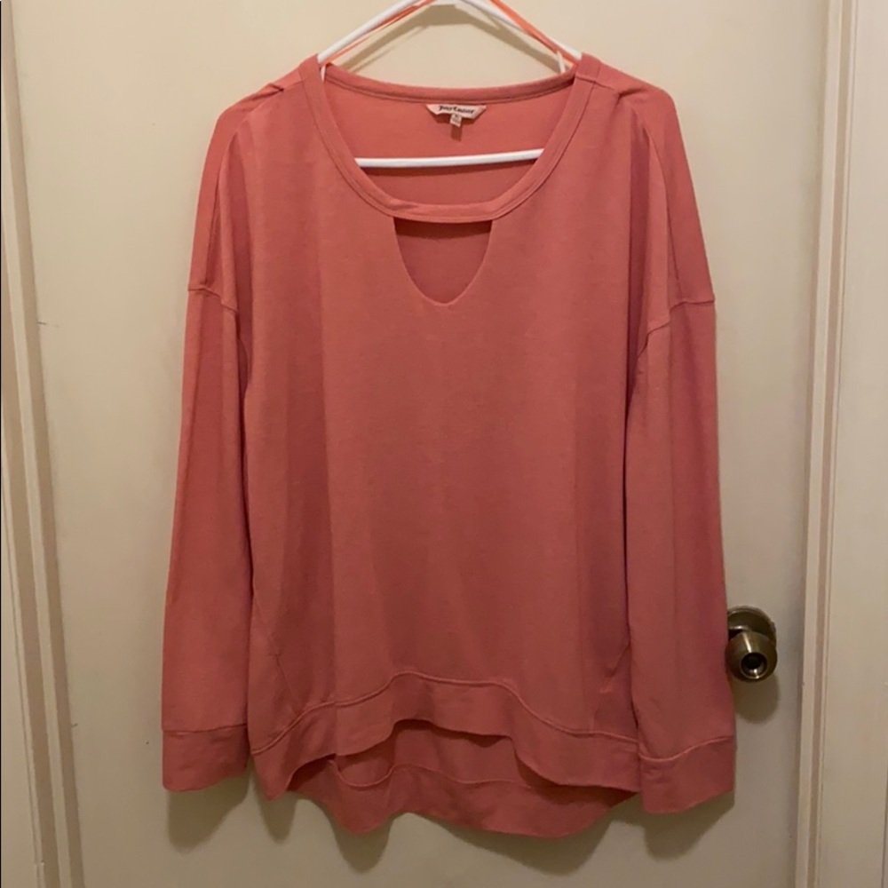 Hot pink long sleeve shirt!